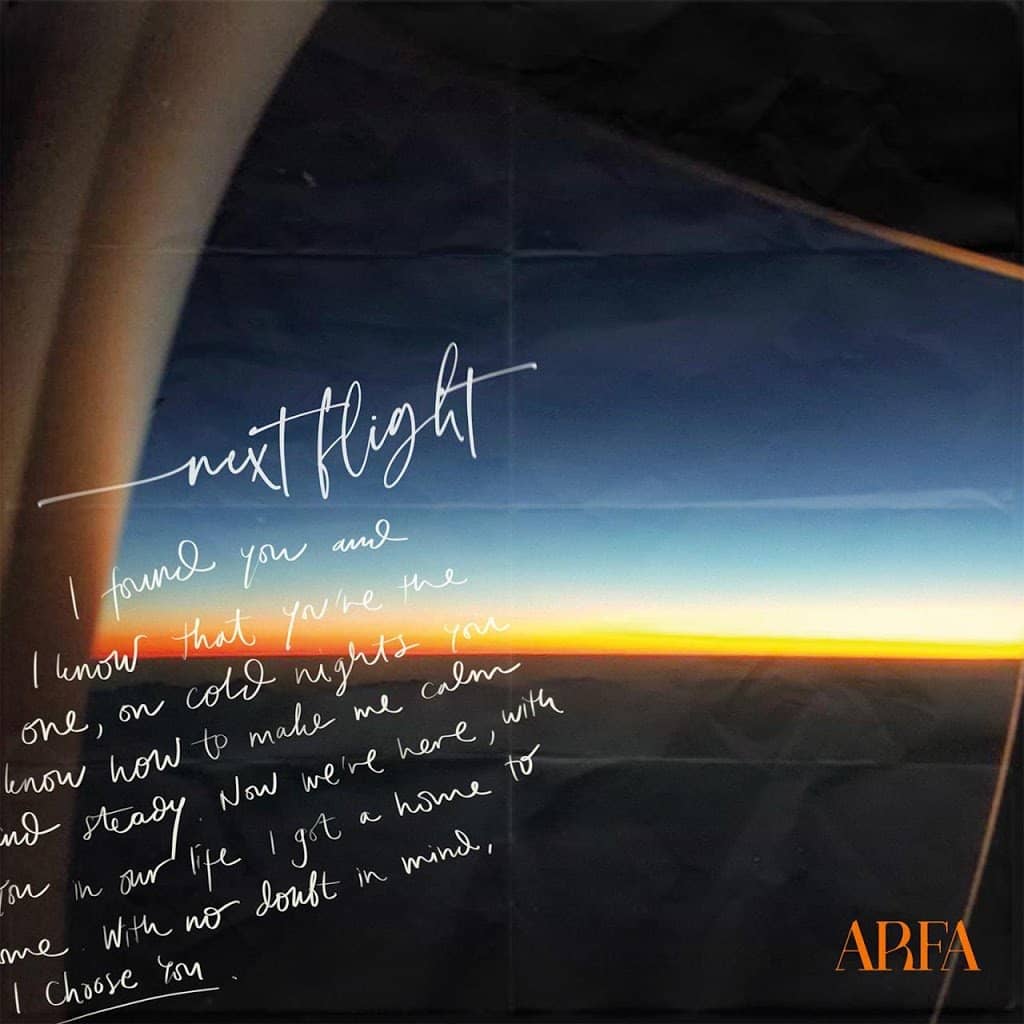 Arfa hadir ke industri musik, dengan merilis debut single "Next Flight"